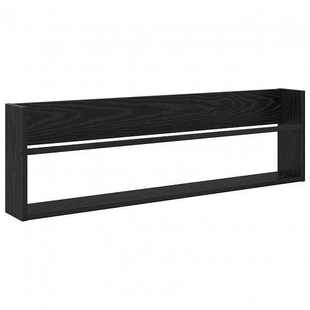 vidaXL Regál na časopisy Černý dub 100 x 12 x 30 cm Kompozitní dřevo