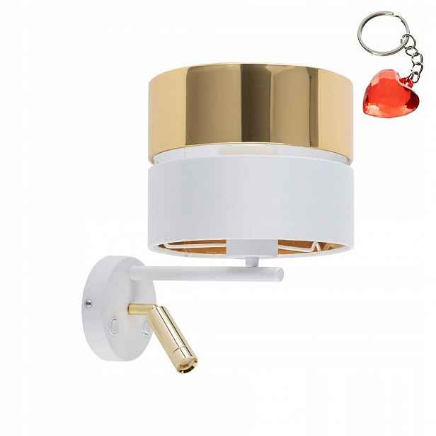 Nástěnné svítidlo na čtení Hilton White/gold 5361 Tk Lighting