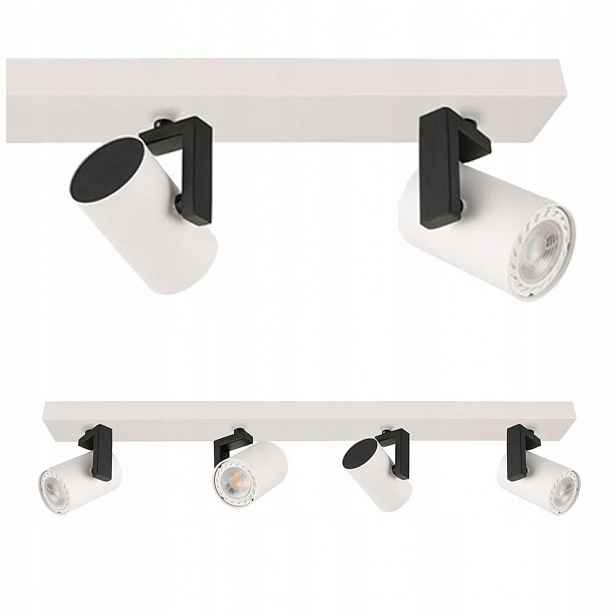 Stropní Led reflektor Halogenový Bílý 4 Zdroje GU10 Svítidlo Mola Italux