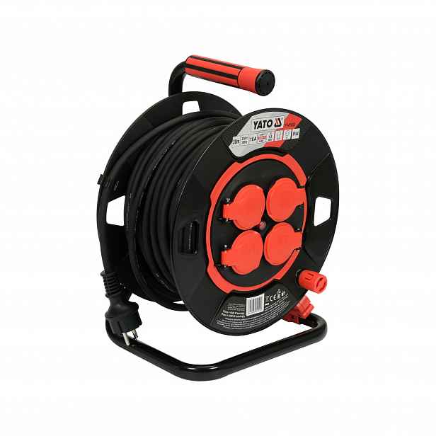 Prodlužovací Kabel Na Bubnu 30 M 4X Zásuvka IP44 16A 3000 W Pvc Yato