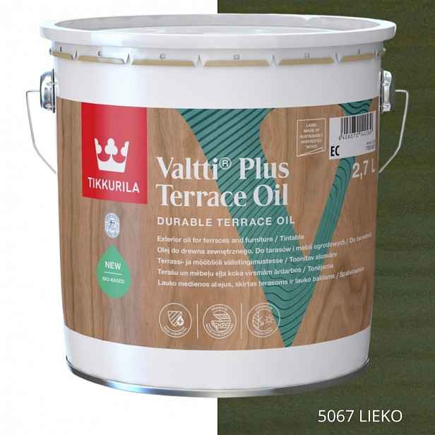Tikkurila Olej Na Dřevo Valtti Plus Terrace Oil 2,7 L Barva 5067 Lieko
