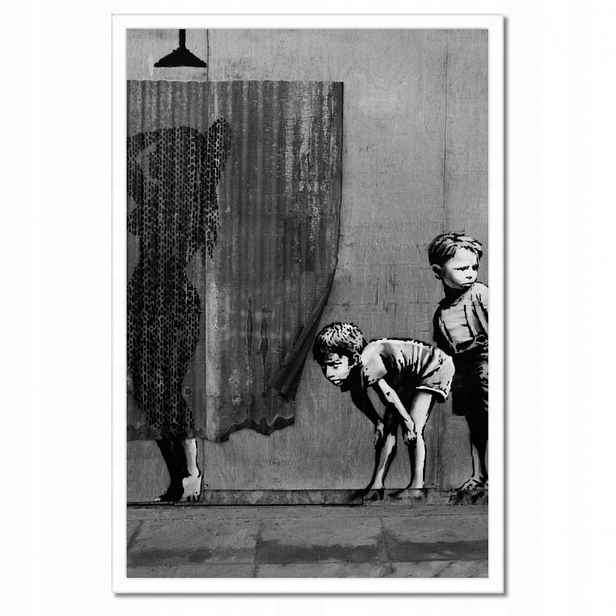 Plakáty v rámu 40x60 Banksy Líska Sprcha