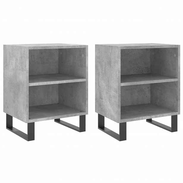 vidaXL Noční stolky 2 ks betonově šedé 40x30x50 cm kompozitní dřevo