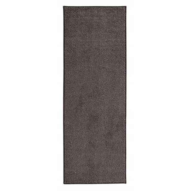 Běhoun antracitový 80x200 cm, pro chodbu a předsíň s krátkým vlasem