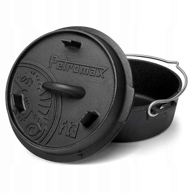 Litinový kotlík Petromax Dutch Oven s plochým dnem 1,6 L