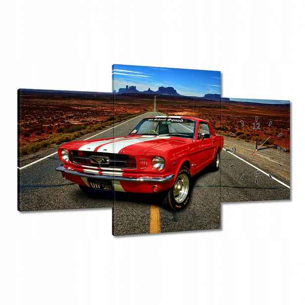 Nástěnné hodiny Ford Mustang 100x60