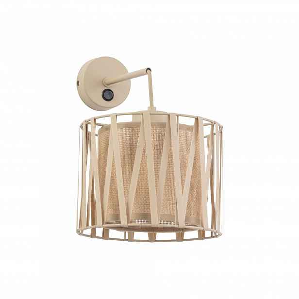 Nástěnné svítidlo Harmony béžové barvy s klasickým vypínačem Tk Lighting