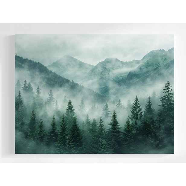 Plakát Horský Les Mlha Klid Tajemství Krajina 100x75
