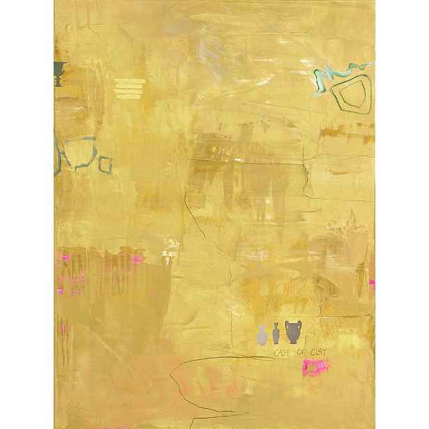 Ručně malovaný obraz na plátně 88x118 cm Yellow Petite – Malerifabrikken