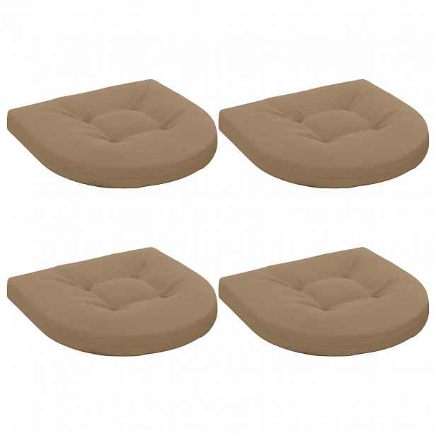 vidaXL Polstry ve 4 kusech 4 ks 100% polyester Taupe 40 x 40 x 5 cm