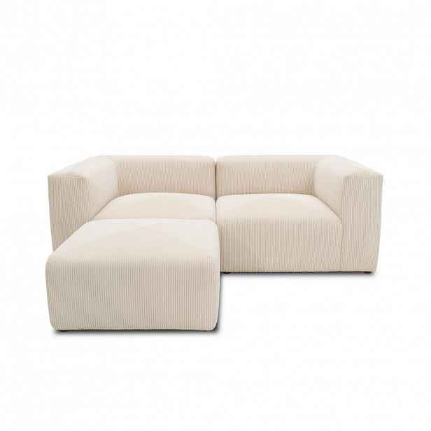 MID.YOU ROHOVÁ SEDAČKA, textil, krémová