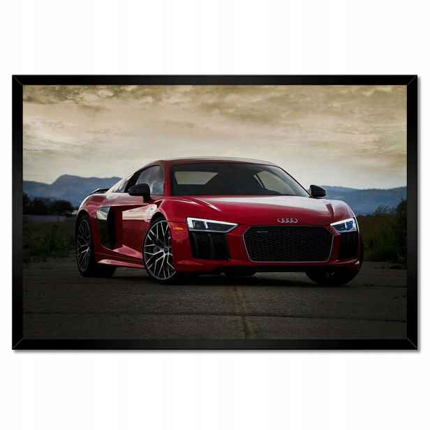 Plakáty v rámu 60x40 Červené Audi Auto