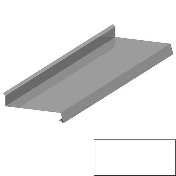 Oplechování římsy RS250S SP 25 RAL 9010 bílá