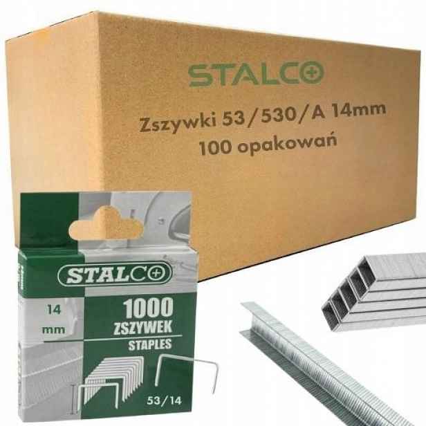 Sada 100 balení x sponky 53/530/A 1000ks 14 mm pro sešívačky a takery