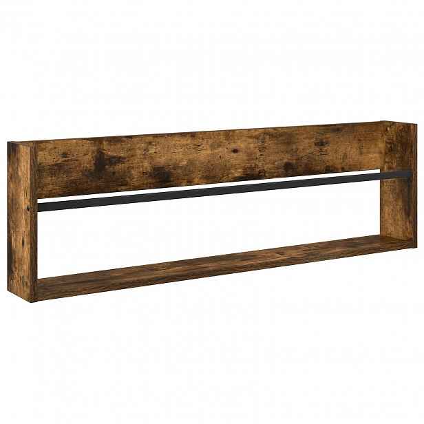 vidaXL Regál na časopisy Kouřový dub 100 x 12 x 30 cm Kompozitní dřevo