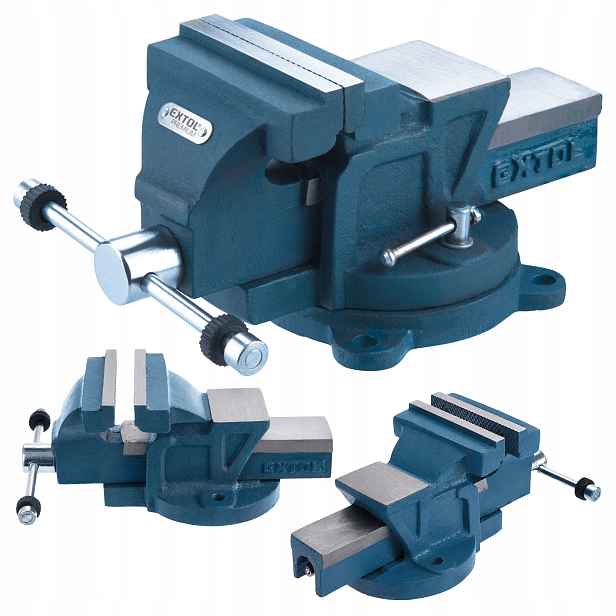 Zámečnický svěrák 100 mm otočný s stolním svěrákem 48-52 Síla 12 kN