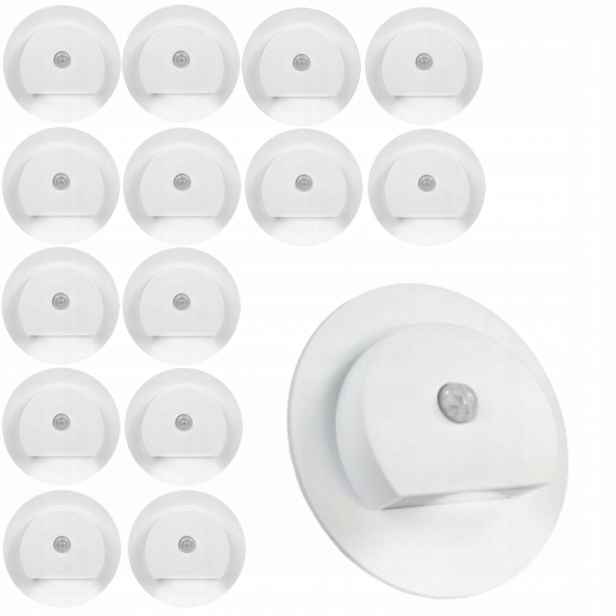 15 X Led Schodišťová Objímka Pro Osvětlení Schodů S Pohybovým Senzorem Soumraku
