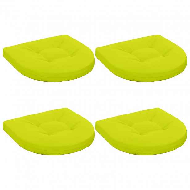 vidaXL Polstry ve 4 kusech 4 ks 100% polyester Jasně zelená
