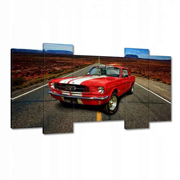 Obrazy 120x65 Červený Ford Mustang Usa