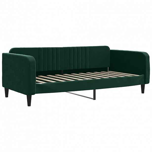vidaXL Válenda tmavě zelená 100 x 200 cm samet