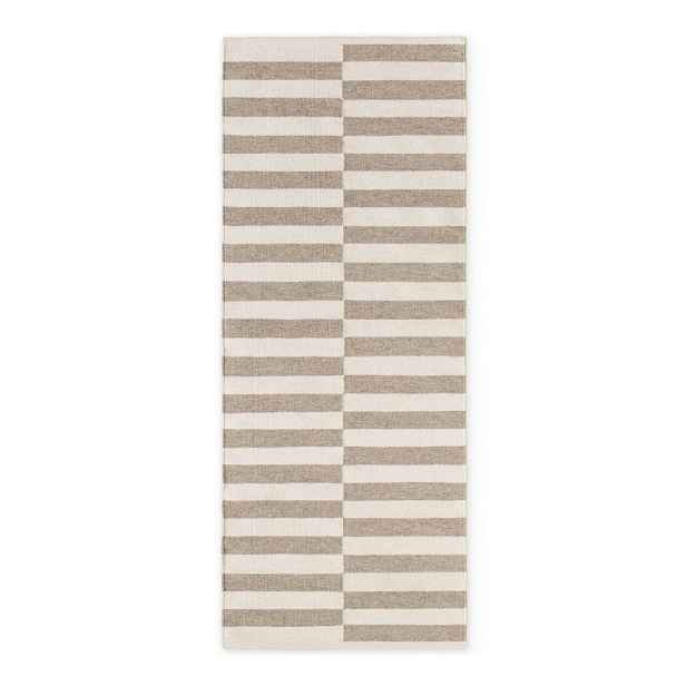Bílý/šedý oboustranný/ručně tkaný vlněný běhoun 80x200 cm Vika – Hanse Home
