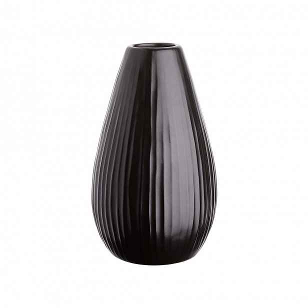 Butlers RIFFLE Váza 15,5 cm - černá