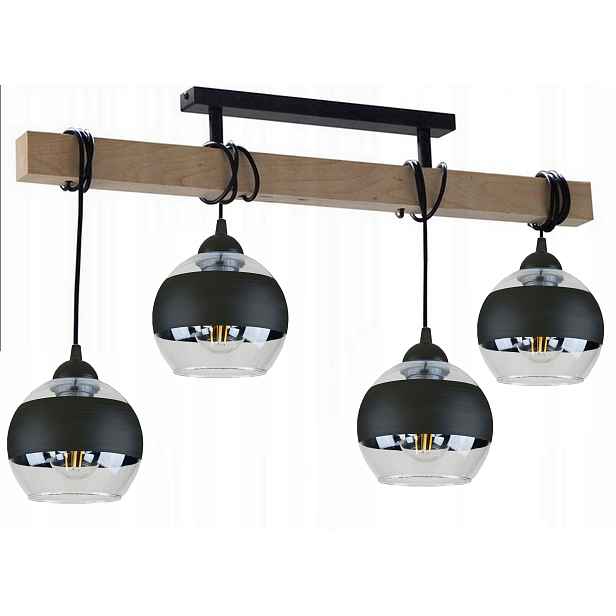 Dřevěná Stropní Závěsná Lampa Stropní Svítidlo Led Lustr Loft Obývací Pokoj Kancelář Pokoj