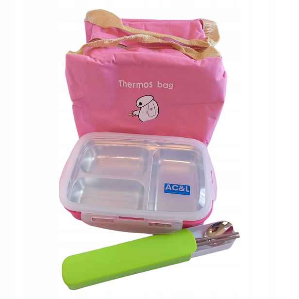Lunchbox Krabička 1000 ml Růžová Snídaňová sada