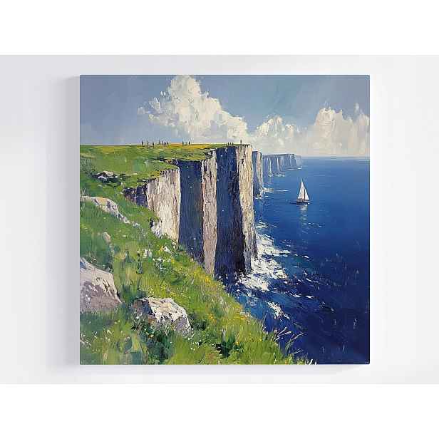 Obraz Na Plátně Plátno Krajina Příroda Útes Moře Oceán Plachetnice 50x50