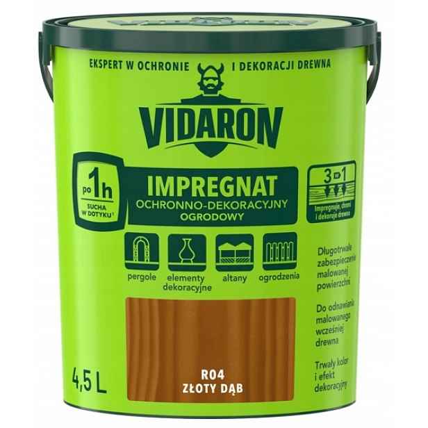 Vidaron Zahradní Impregnace 4,5 L R04 Zlatý Dub
