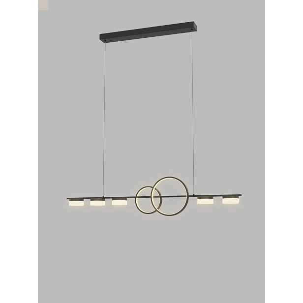 Závěsná lampa Messina 7 Elegantní černá lampa v moderním stylu