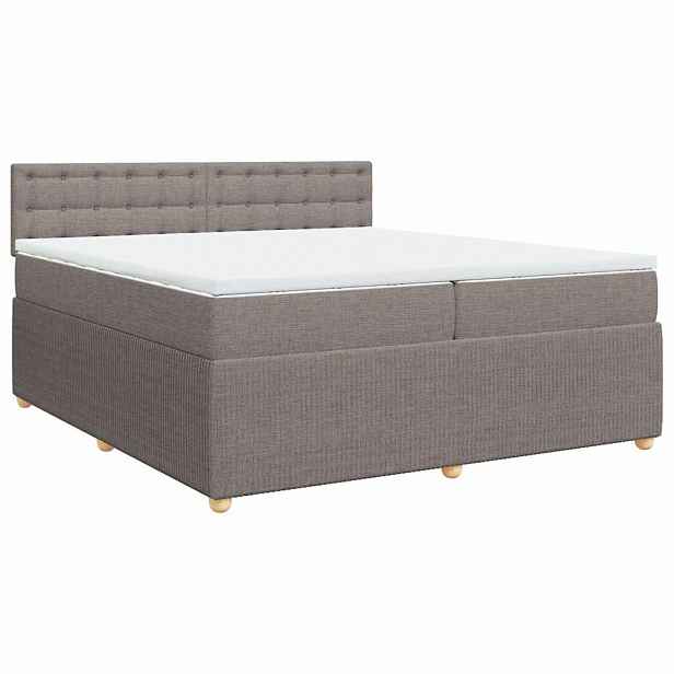 vidaXL Box spring postel s matrací taupe 200x200 cm textil