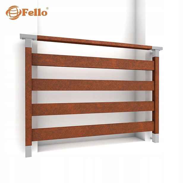 CLASSIC4 Francouzský balkon 100 cm Balustrada Corten
