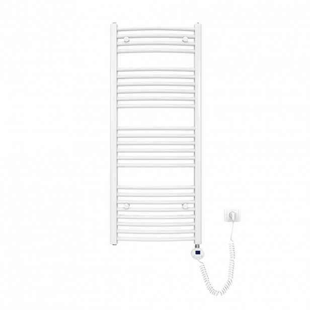 EMKE RADIÁTOR Towel Elektrický Zakřivený Bílý 120/50 cm