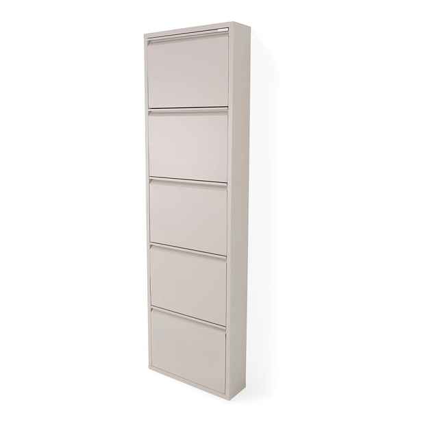 Taupe kovový výklopný botník 50x169x15 cm Billy – Spinder Design