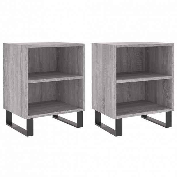 vidaXL Noční stolky 2 ks šedé sonoma 40 x 30 x 50 cm kompozitní dřevo