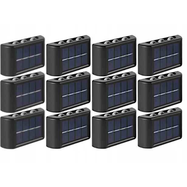 12 x Solární nástěnné svítidlo Led lampa senzor soumraku