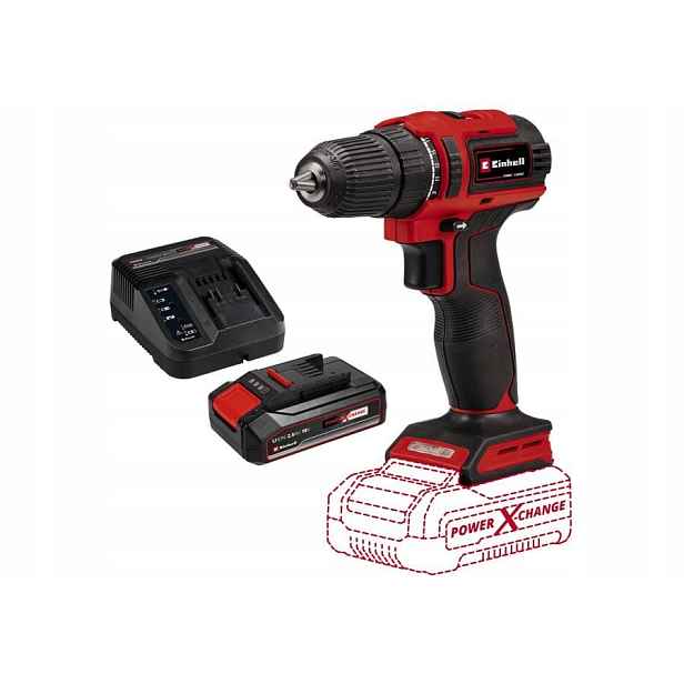 Akumulátorový aku vrtačka Einhell Te-cd 18/2 Li, 18 V Akumulátor