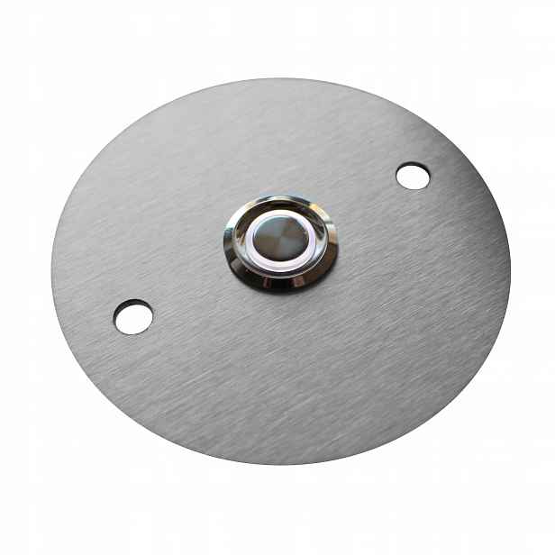 Tlačítko zvonku do interkomu Kovové Led 9/12/24/230V D8,5 kulatý Inox