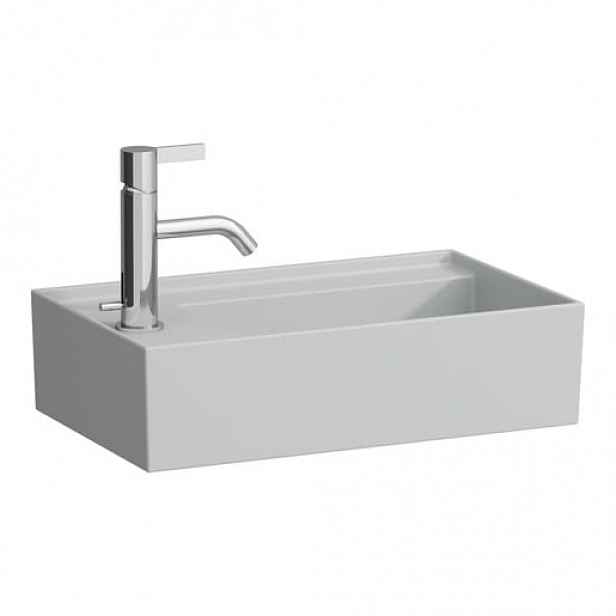 Umývátko Laufen Kartell 46x28 cm šedá mat bez otvoru pro baterii, bez přepadu H8153357591121