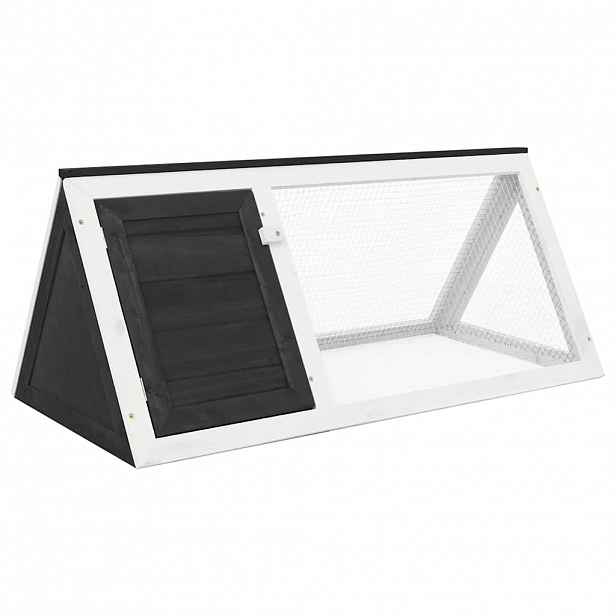 vidaXL Klec pro králíky/zvířata šedá dřevo
