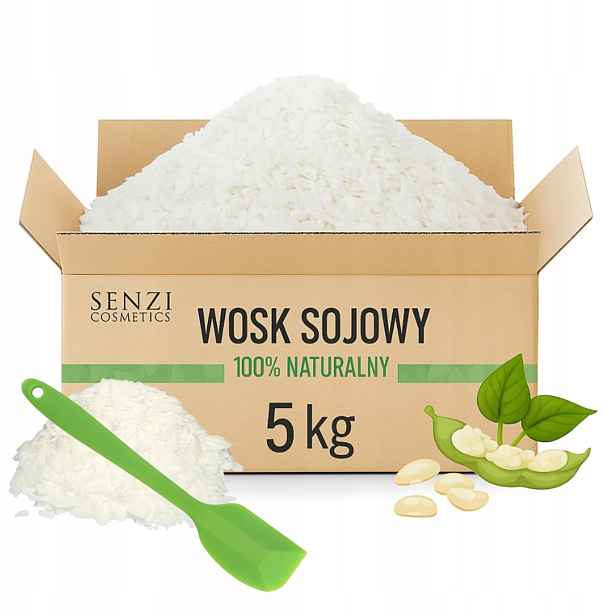 Vosk pro sójové svíčky 5 kg Vločky Špachtle Zelená Bonus