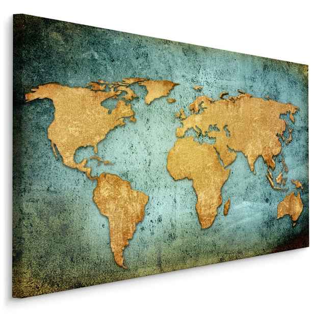 MyBestHome BOX Plátno Mapa Světa V Módní Edici Varianta: 70x50