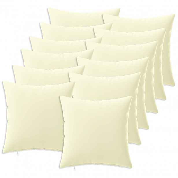 vidaXL Povlak na polštář 12 pcs HEERLEN Krémová 50 x 50 cm Polyester