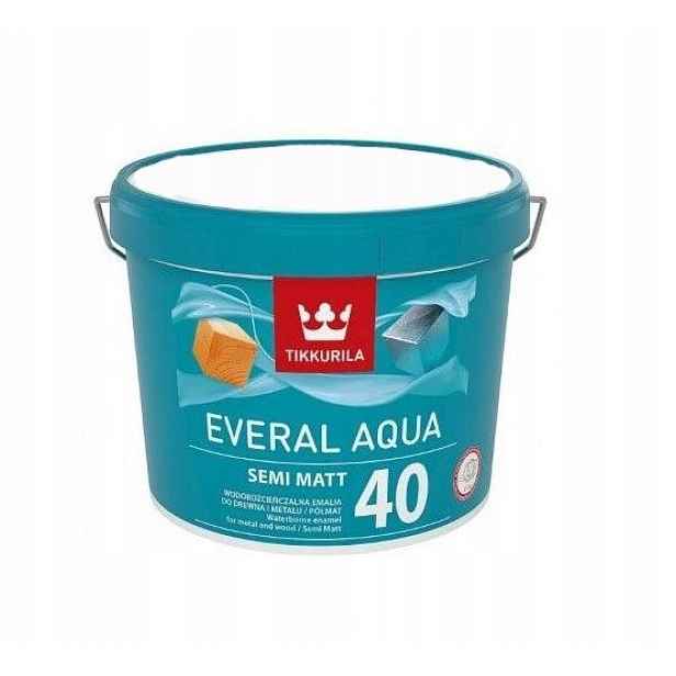 Barva na dřevo a kov Tikkurila Everal Aqua Polomat 40 9L Barvy