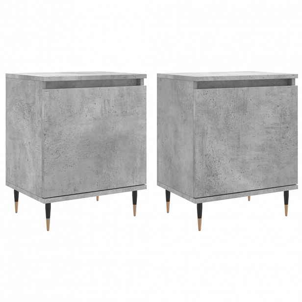 vidaXL Noční stolky 2 ks betonově šedé 40x30x50 cm kompozitní dřevo