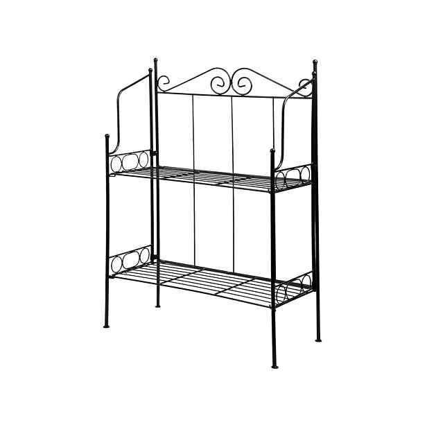 2patrový černý kovový regál Esschert Design