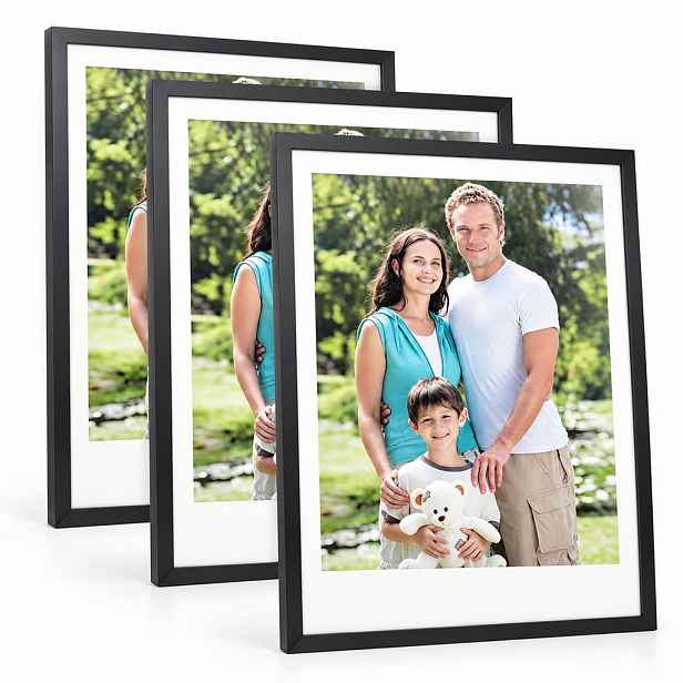 Relaxdays FOTORÁM Černý 3dílná-sada