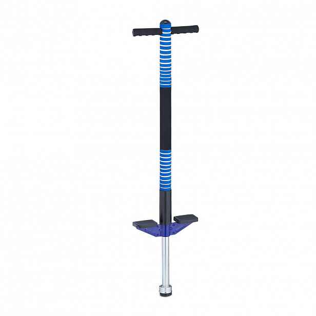 Relaxdays POGO-TYČ Modrá nerezová ocel 15-35 kg