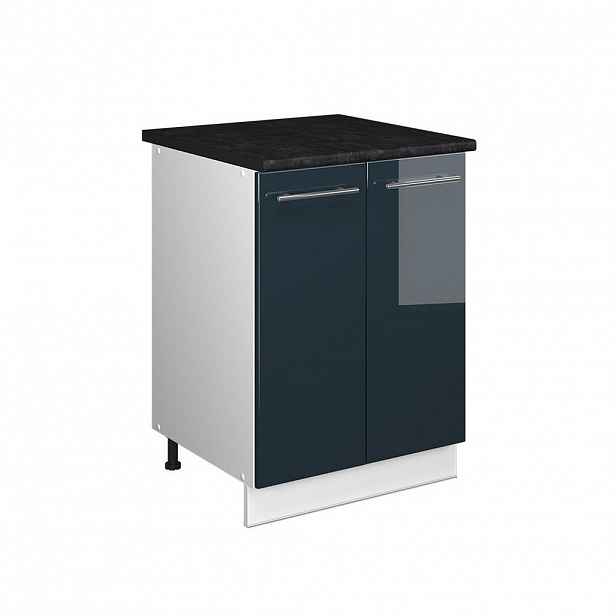 Vicco SKŘÍŇKA POD DŘEZ Fame-Line, Tmavě modrá s vysokým leskem/Bílá, 60 cm
